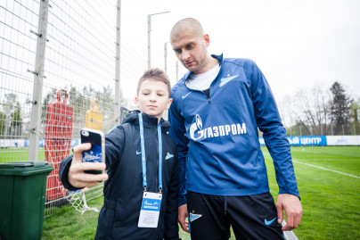 Команда Академии на тренировке ФК «Зенит»