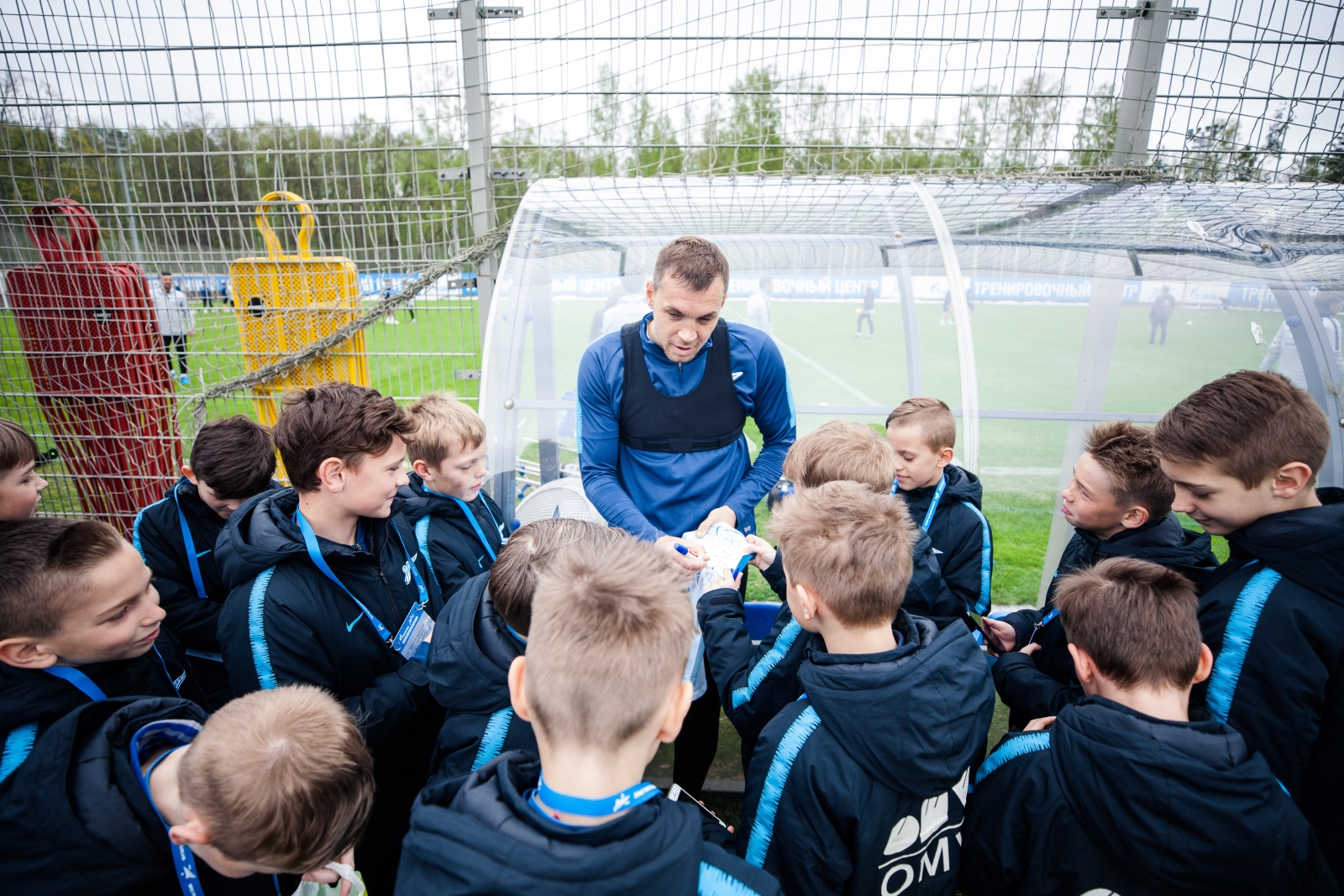 Команда Академии на тренировке ФК «Зенит»