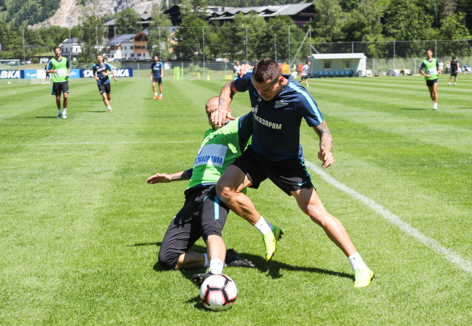 «Газпром»-тренировочные сборы в Австрии: 24 июня, утренняя тренировка