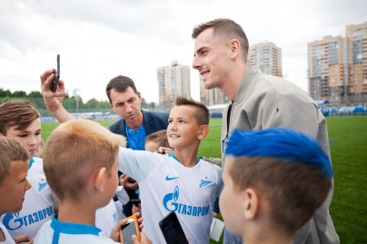 Лука Джорджевич посетил тренировку детей из летнего лагеря Академии