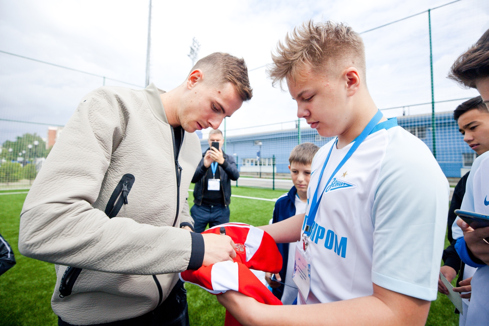 Лука Джорджевич посетил тренировку детей из летнего лагеря Академии