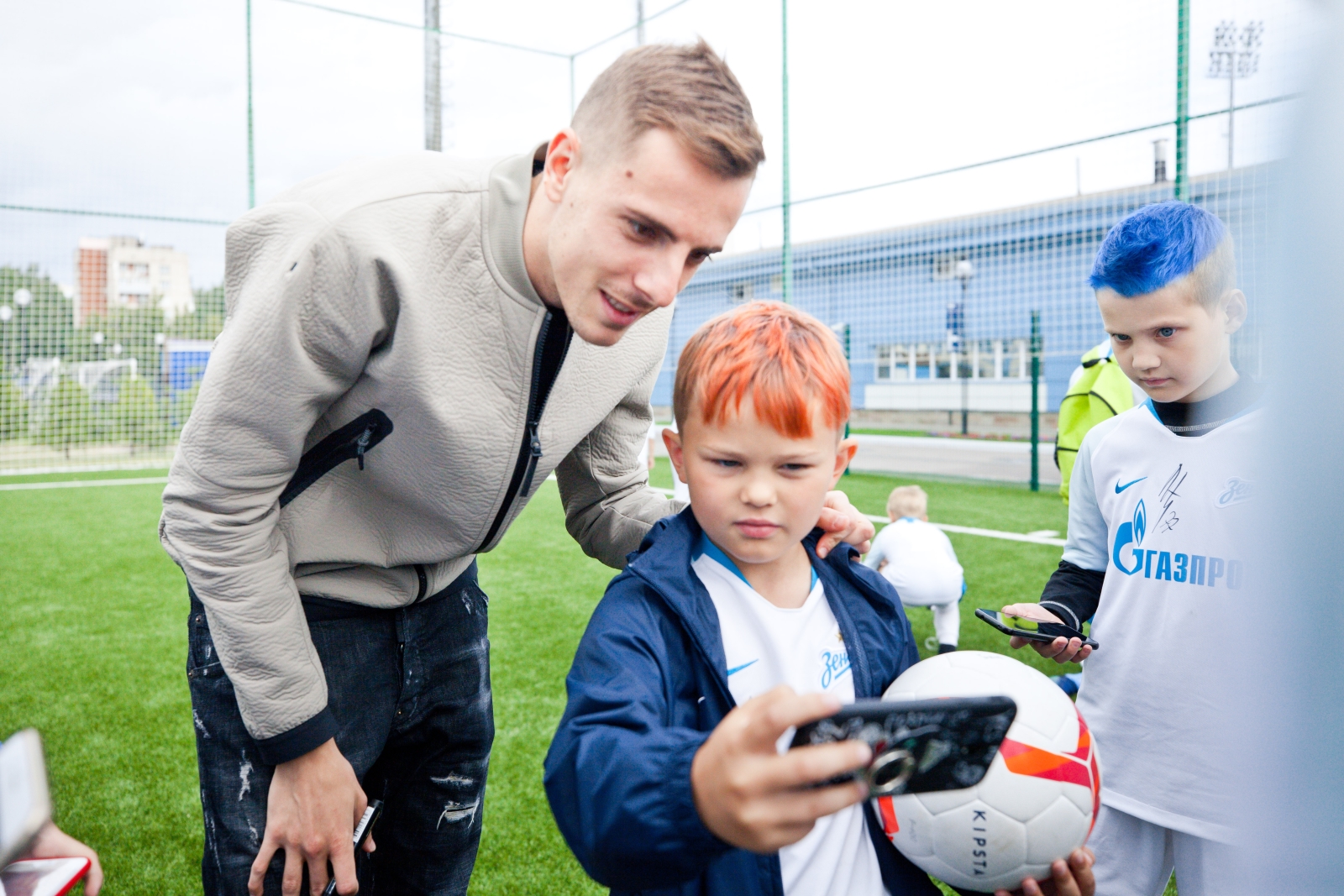 Лука Джорджевич посетил тренировку детей из летнего лагеря Академии