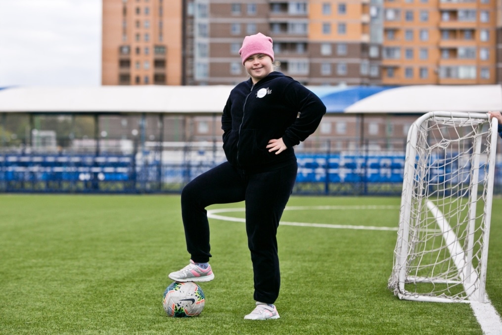 Воспитанники Даун-центра в Академии ФК «Зенит»