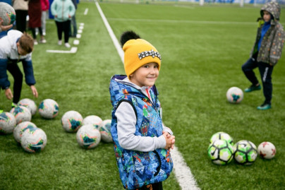 Воспитанники Даун-центра в Академии ФК «Зенит»