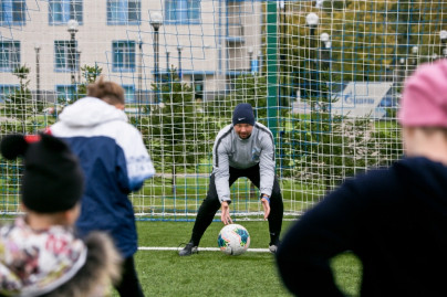 Воспитанники Даун-центра в Академии ФК «Зенит»