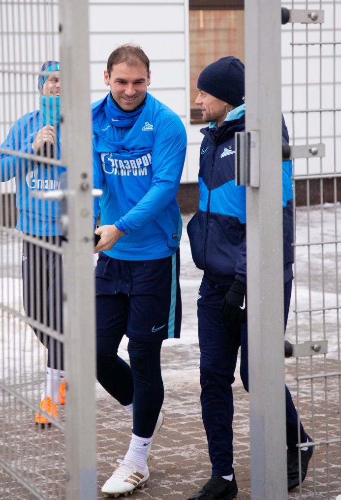 Тренировка «Зенита» перед матчем с «Динамо»