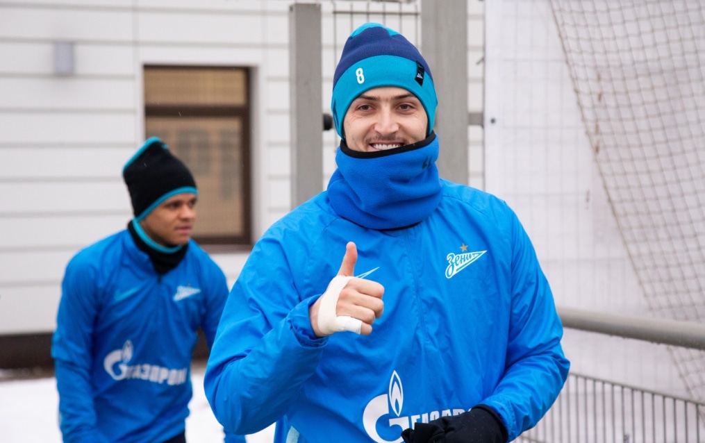 Тренировка «Зенита» перед матчем с «Динамо»