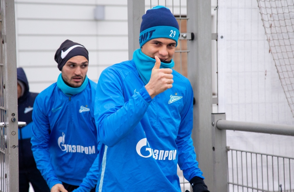 Тренировка «Зенита» перед матчем с «Динамо»