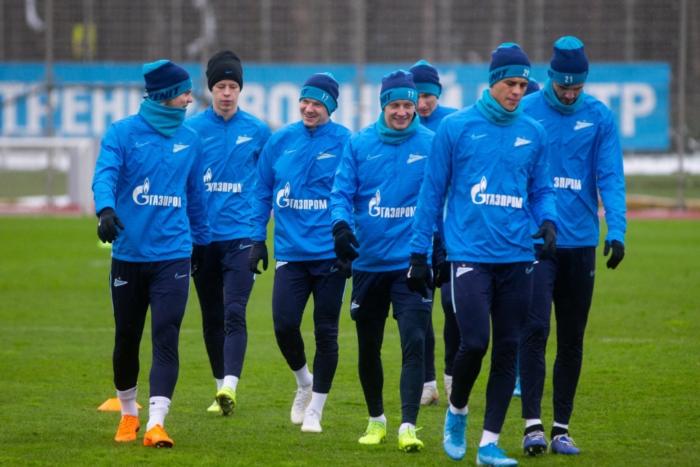 Тренировка «Зенита» перед матчем с «Динамо»