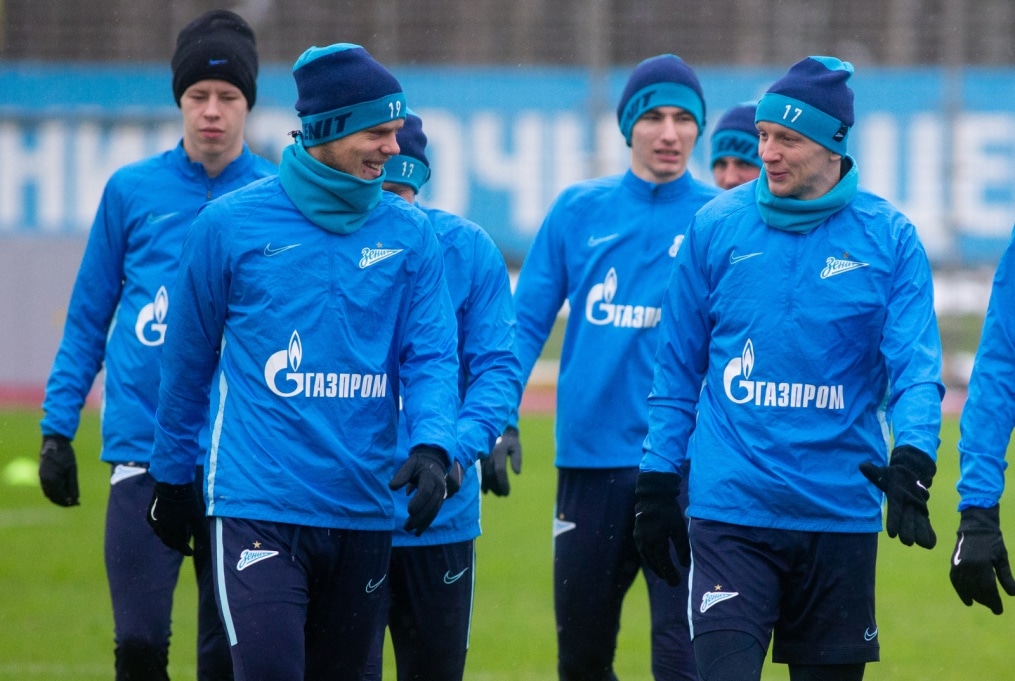 Тренировка «Зенита» перед матчем с «Динамо»