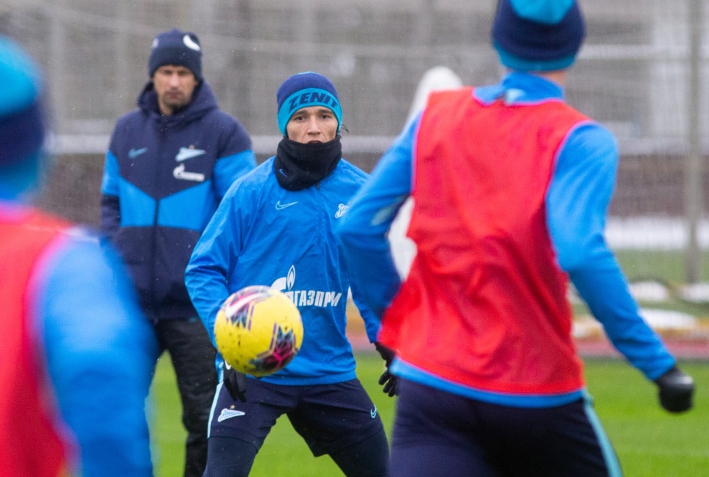 Тренировка «Зенита» перед матчем с «Динамо»