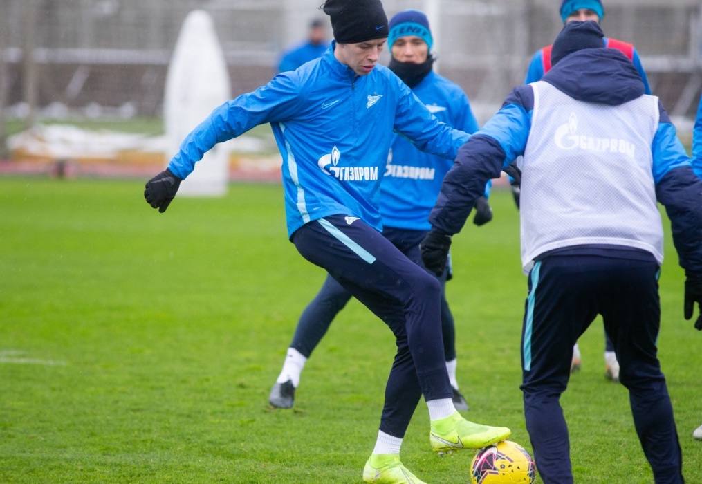 Тренировка «Зенита» перед матчем с «Динамо»