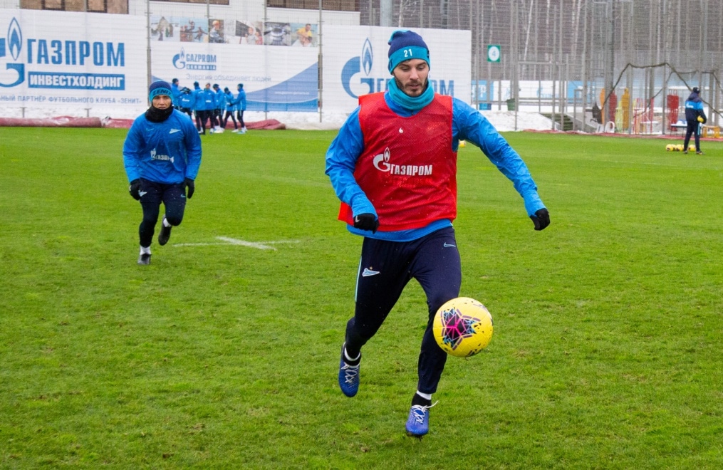 Тренировка «Зенита» перед матчем с «Динамо»