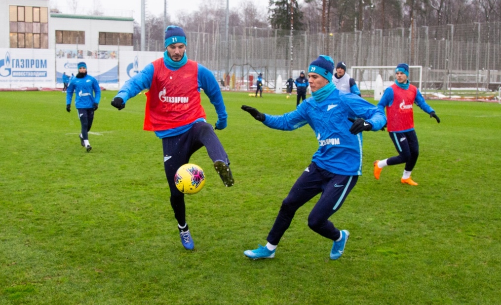 Тренировка «Зенита» перед матчем с «Динамо»