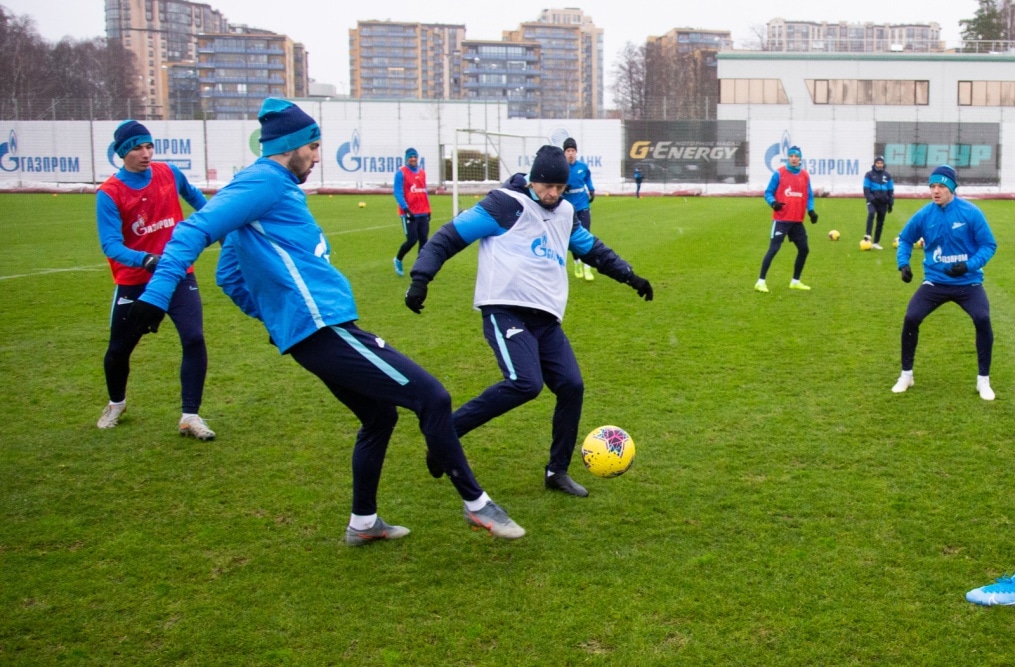 Тренировка «Зенита» перед матчем с «Динамо»