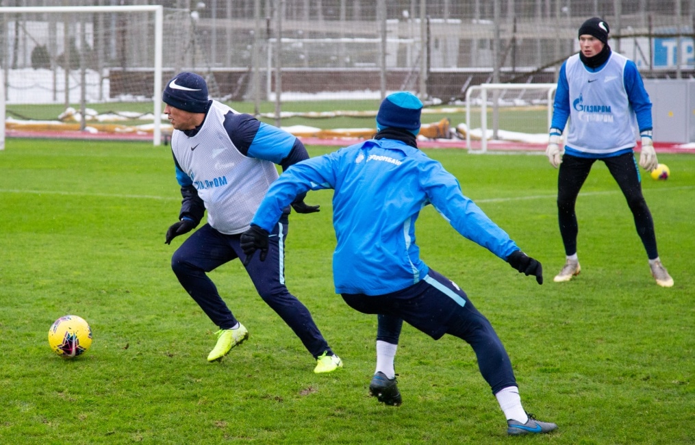 Тренировка «Зенита» перед матчем с «Динамо»
