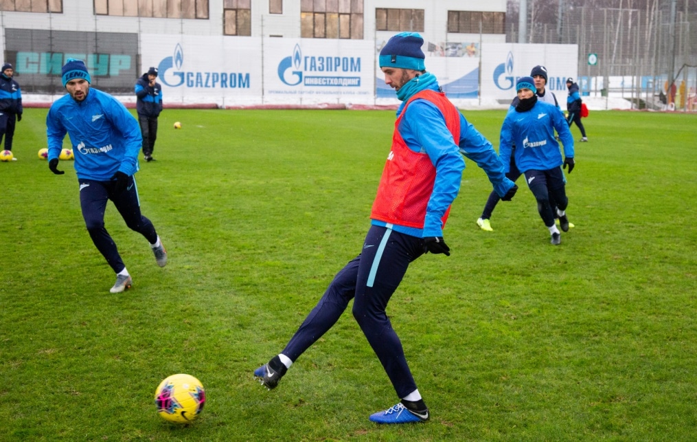 Тренировка «Зенита» перед матчем с «Динамо»