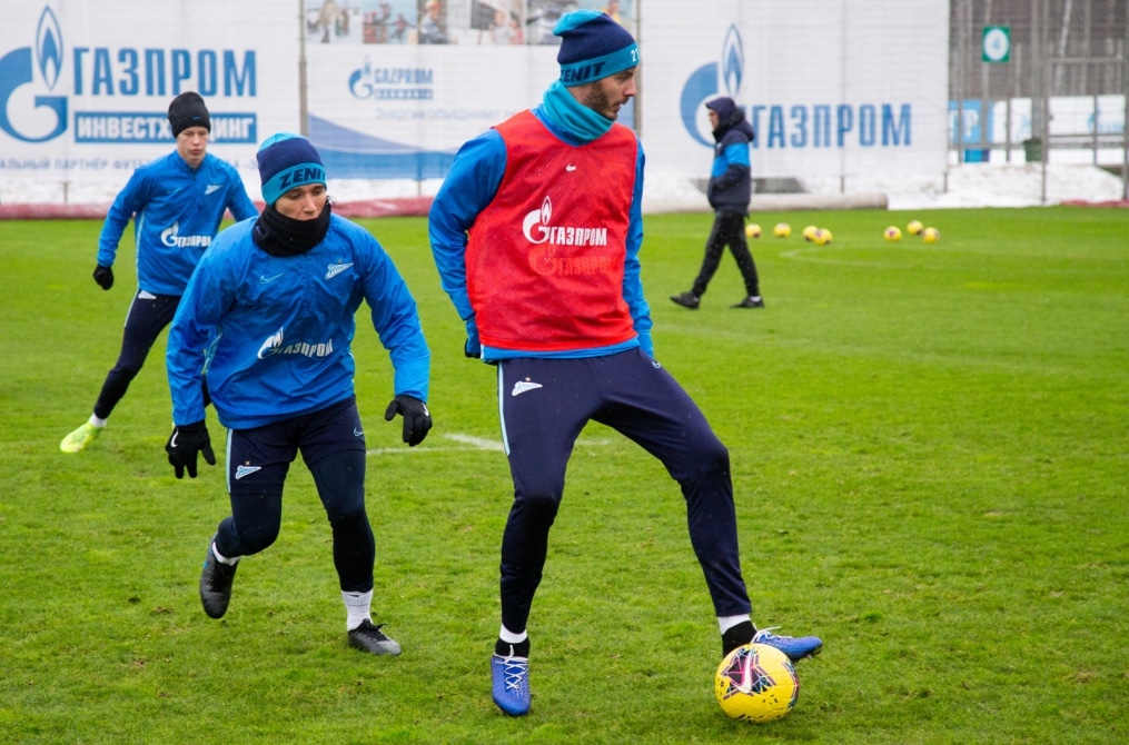 Тренировка «Зенита» перед матчем с «Динамо»