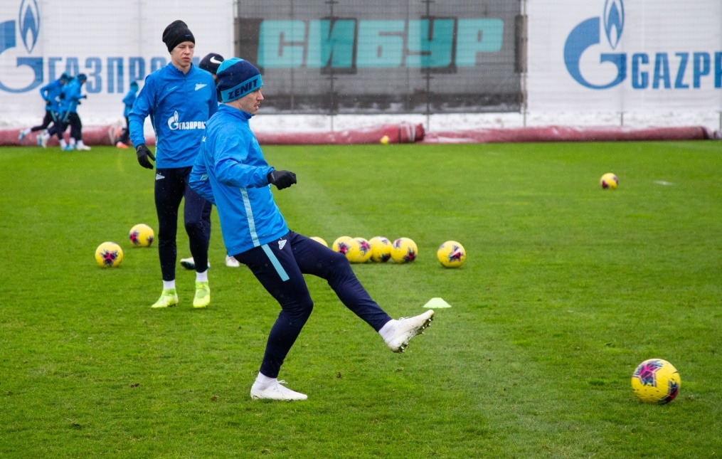 Тренировка «Зенита» перед матчем с «Динамо»