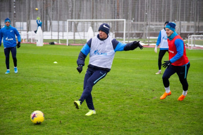Тренировка «Зенита» перед матчем с «Динамо»