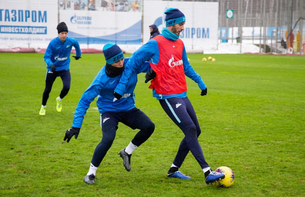 Тренировка «Зенита» перед матчем с «Динамо»