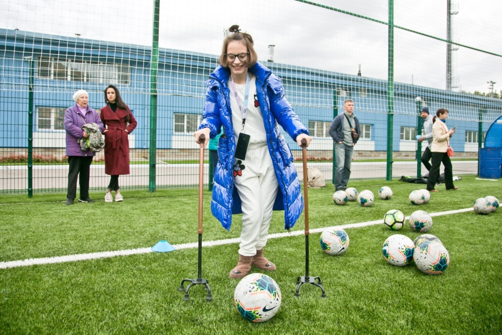 Воспитанники Даун-центра в Академии ФК «Зенит»