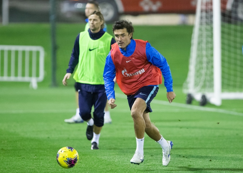 «Газпром»-тренировочные сборы в Катаре: 14 января, вечерняя тренировка