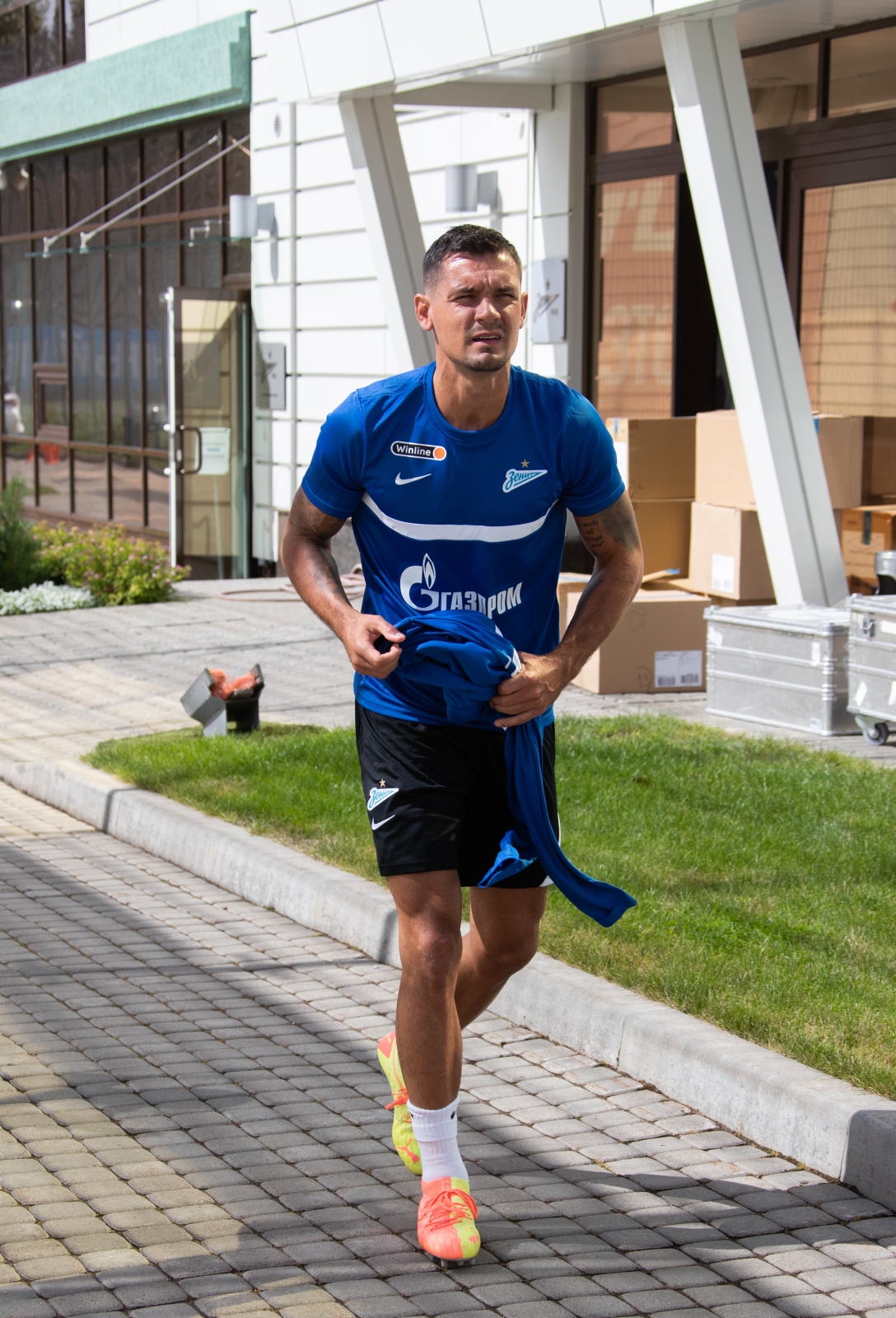 Первый день Деяна Ловрена в «Газпром»-тренировочном центре