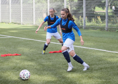 Тренировка женской футбольной команды «Зенит» перед матчем с «Локомотивом»