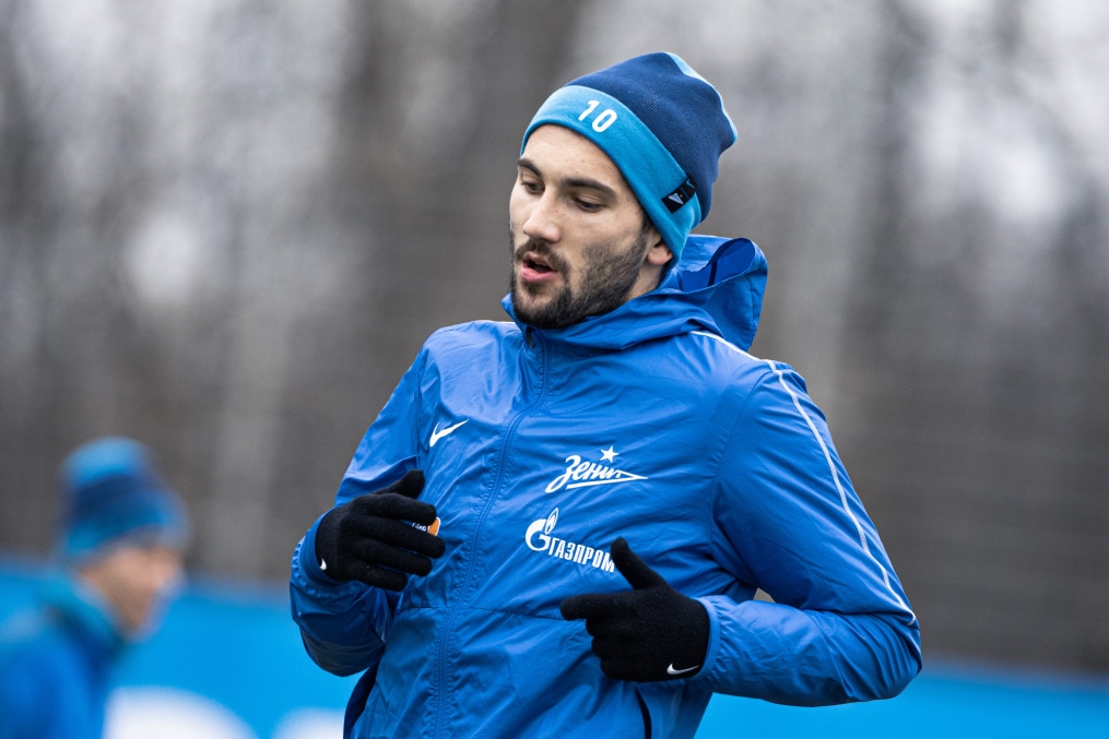 Тренировка «Зенита» перед матчем с «Ахматом»