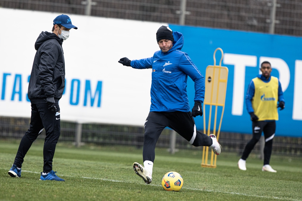Тренировка «Зенита» перед матчем с «Ахматом»