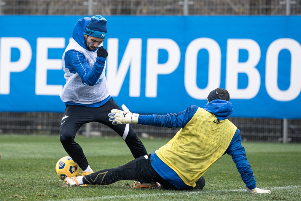 Тренировка «Зенита» перед матчем с «Ахматом»
