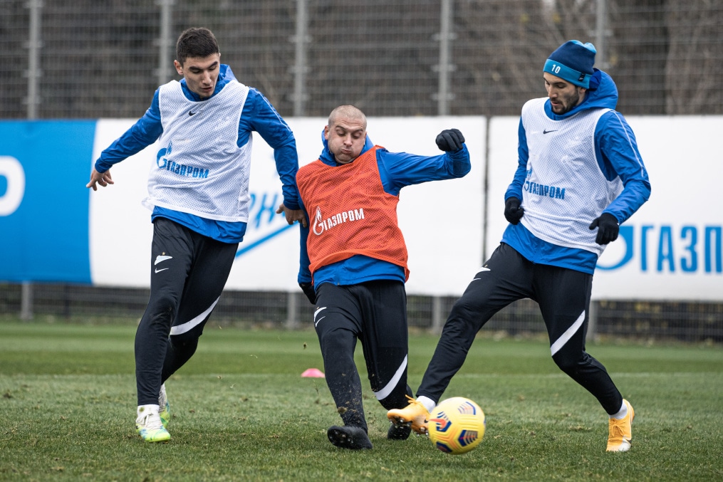 Тренировка «Зенита» перед матчем с «Ахматом»