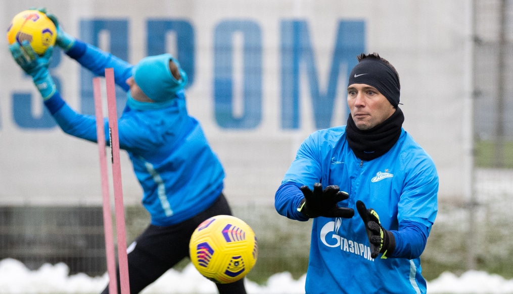 Тренировка «Зенита» перед матчем с «Ахматом»