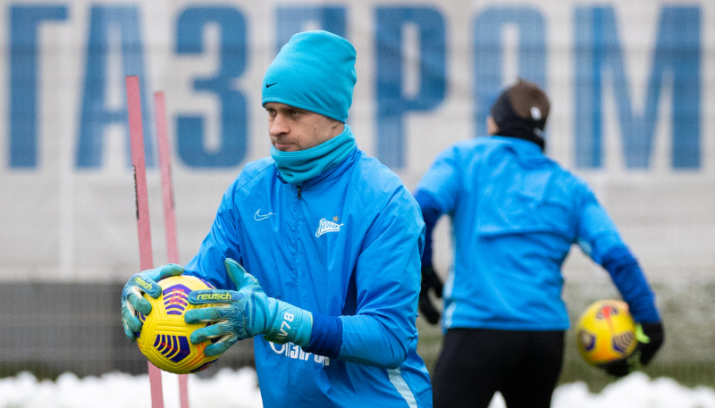 Тренировка «Зенита» перед матчем с «Ахматом»