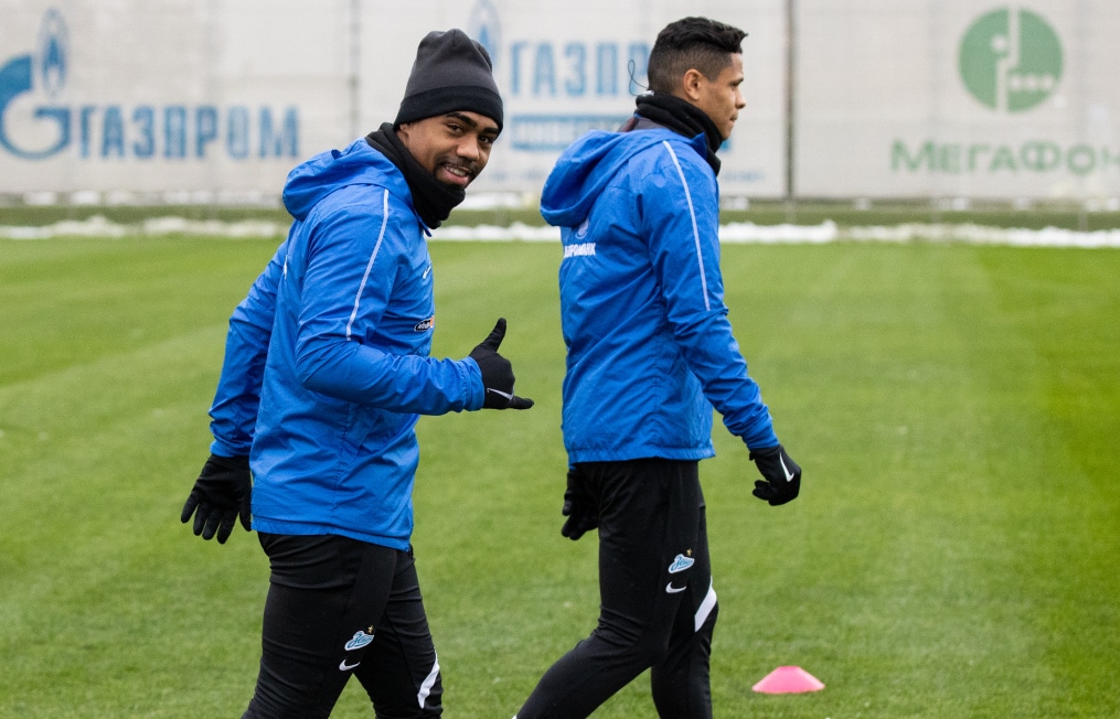 Тренировка «Зенита» перед матчем с «Ахматом»