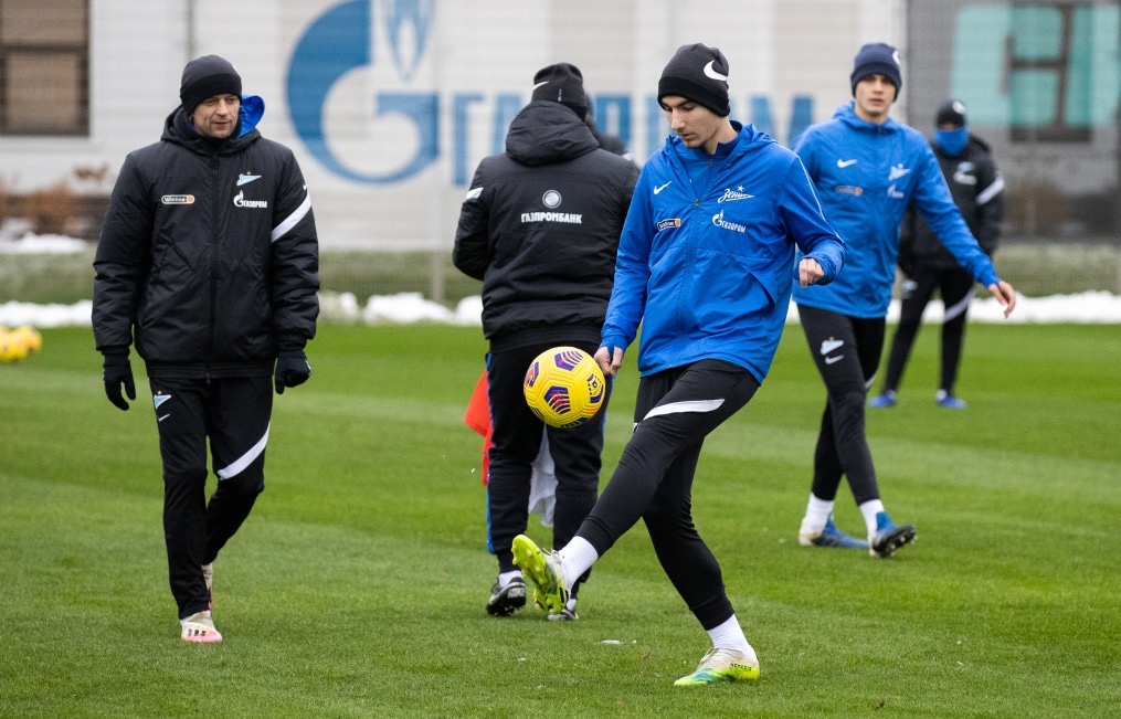 Тренировка «Зенита» перед матчем с «Ахматом»