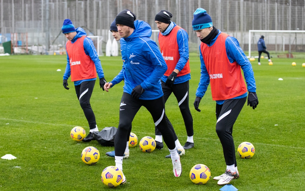 Тренировка «Зенита» перед матчем с «Ахматом»