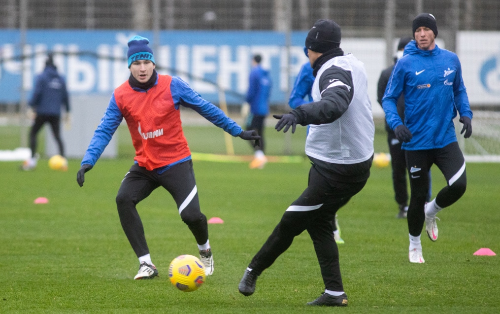 Тренировка «Зенита» перед матчем с «Ахматом»