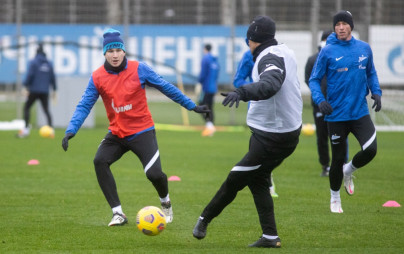 Тренировка «Зенита» перед матчем с «Ахматом»