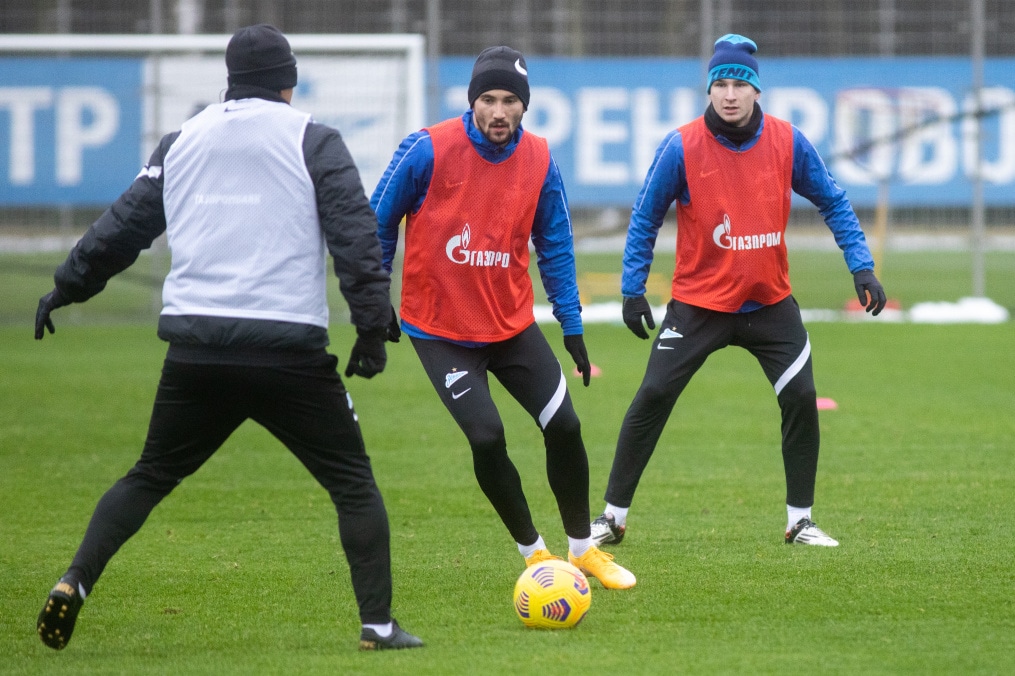 Тренировка «Зенита» перед матчем с «Ахматом»