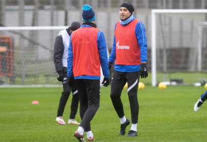 Тренировка «Зенита» перед матчем с «Ахматом»