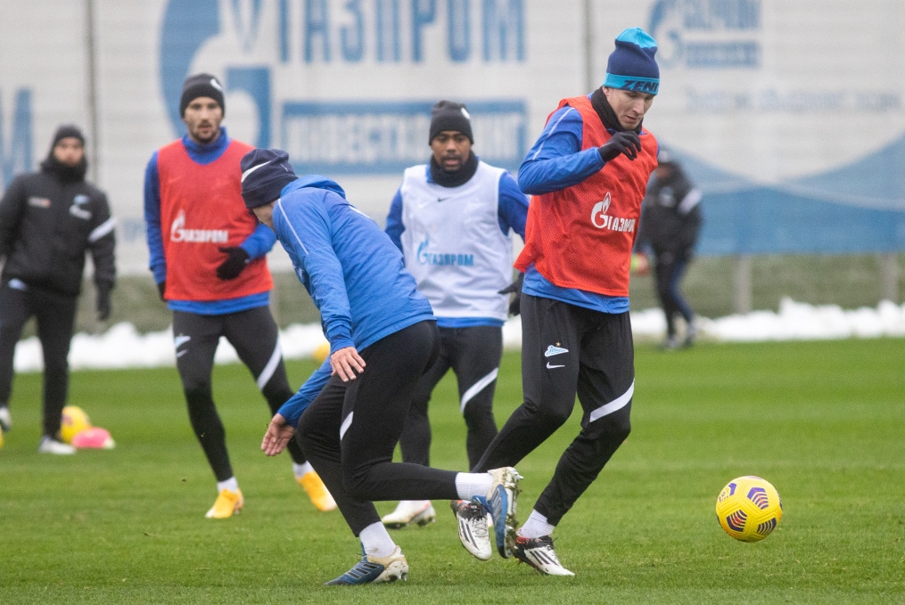 Тренировка «Зенита» перед матчем с «Ахматом»