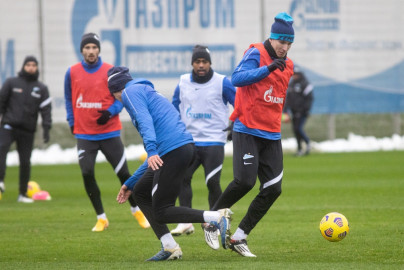 Тренировка «Зенита» перед матчем с «Ахматом»