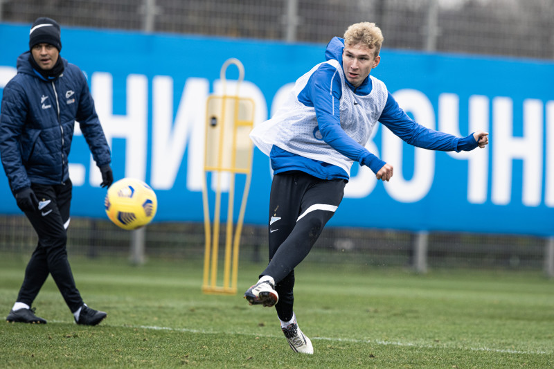 Тренировка «Зенита» перед матчем с «Ахматом»
