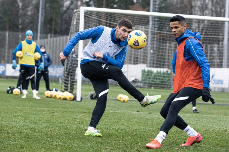 Тренировка «Зенита» перед матчем с «Ахматом»