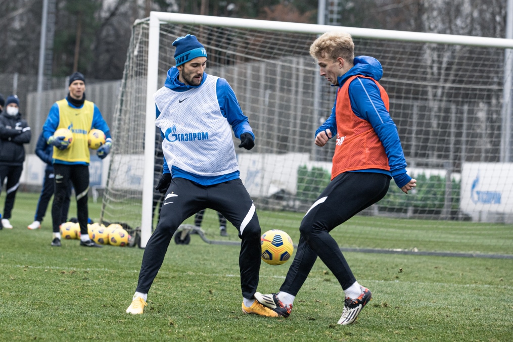 Тренировка «Зенита» перед матчем с «Ахматом»