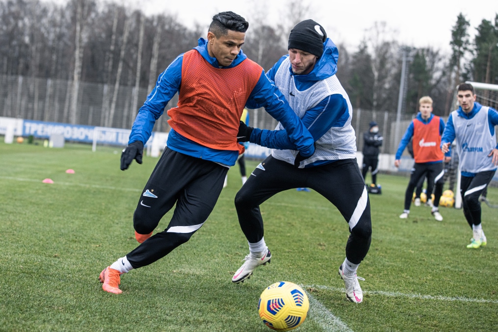 Тренировка «Зенита» перед матчем с «Ахматом»