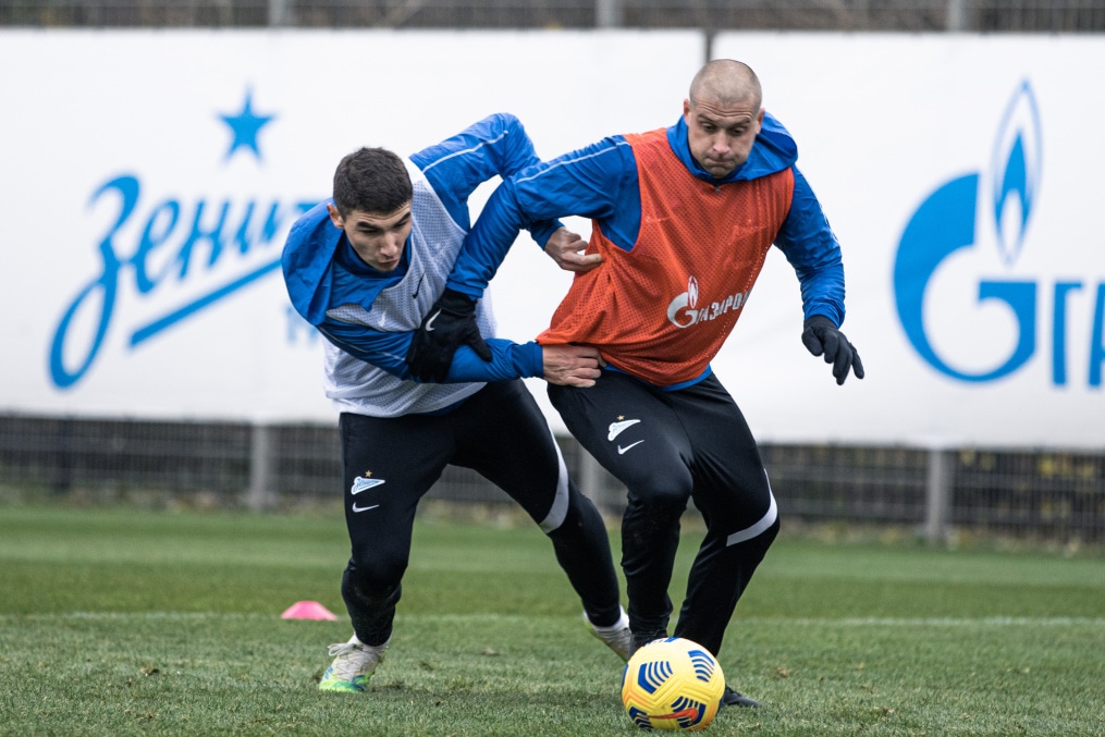 Тренировка «Зенита» перед матчем с «Ахматом»