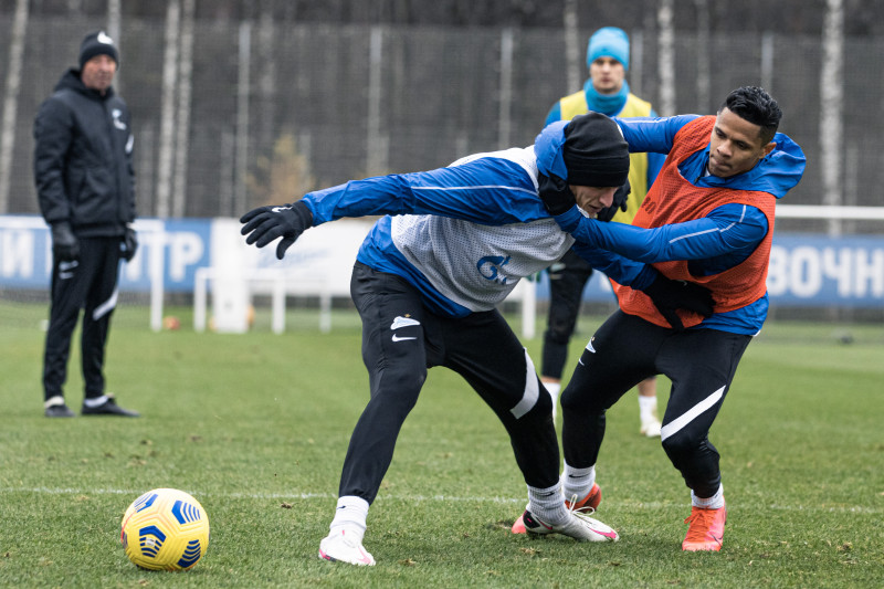 Тренировка «Зенита» перед матчем с «Ахматом»